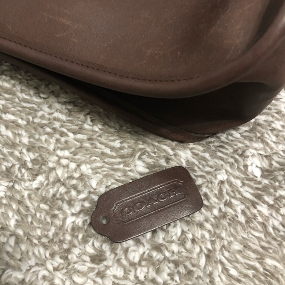 Coach VINTAGE LEGACY Zip Brown Leather Bag #9966 - Picture 10 of 11